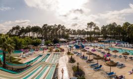 Piscines et toboggans du camping Les Dunes de Contis