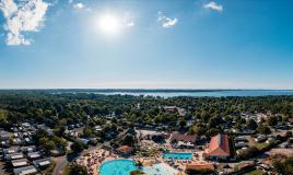 Vue aérienne du camping de la Réserve