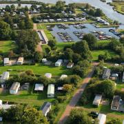 Vue aérienne du camping de Meerwijck aux Pays-Bas